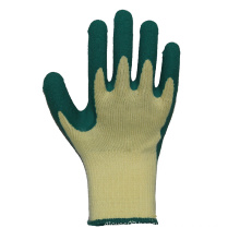 SRSAFETY 13 gauge yellow polycotton coated on palm safety working gloves